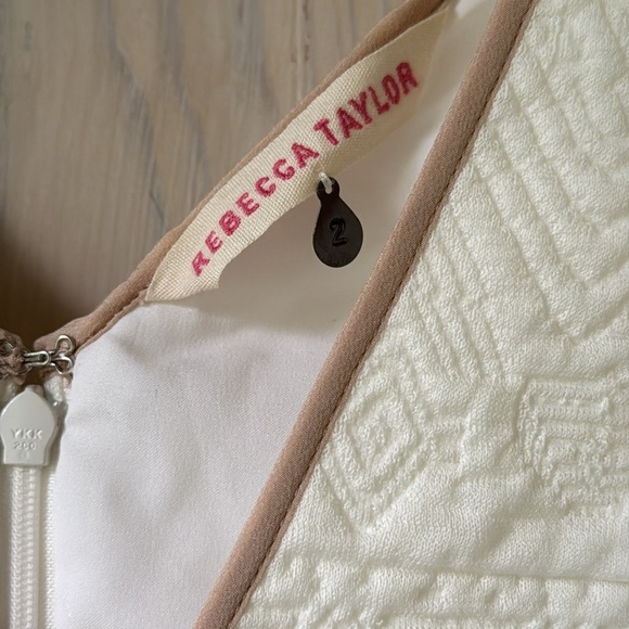 Rebecca Taylor Silk Accented Top Size 2 - Picture 2 of 10